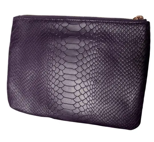 GiGi New York Python Leather Embossed Zip All