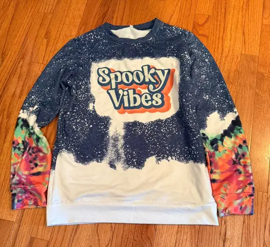 Bleached “Spooky Vibes” Tie