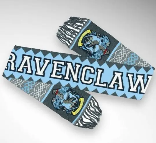 Harry Potter Ravenclaw Winter Jacquard Scarf With Fringe | EUC