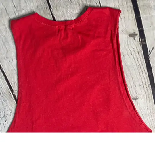 Silly Girl Red Skull Muscle Tank Top