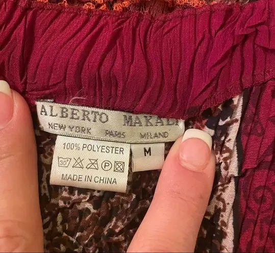 Alberto Makali Multi-print Floral Ruffle Blouse