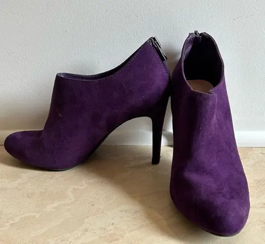 Kelly & Katie  Laylla Purple Suede High Heels Shoes Boots Booties Size 6.5