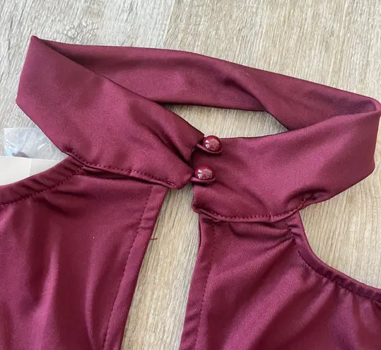 Ashley Stewart Womens NWT Curvy Girl by Burgundy Dress - 1X