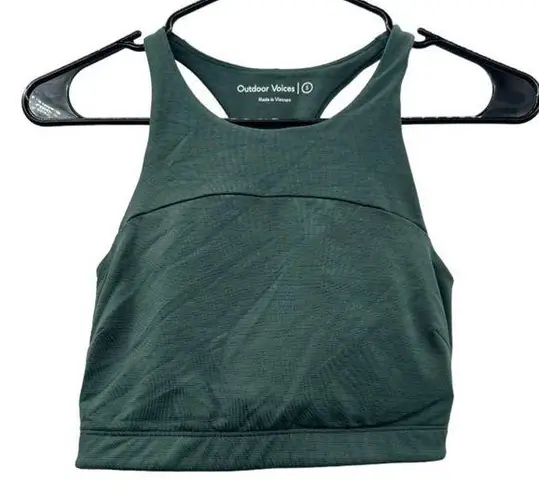 Outdoor Voices  Techsweat Sleeveless Crop Top in Evergreen