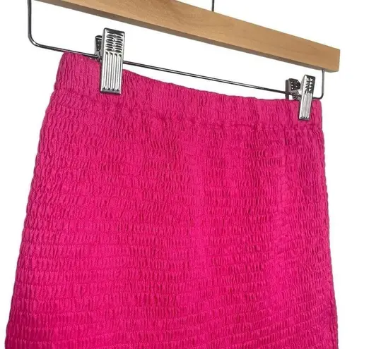 O. Vianca Women’s Shirred Smocked Ruffle Mini Skirt in Pink One Size