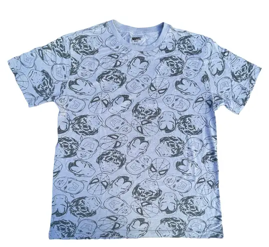 Marvel Spider Man Hulk Captain America Iron Man Grey T-shirt