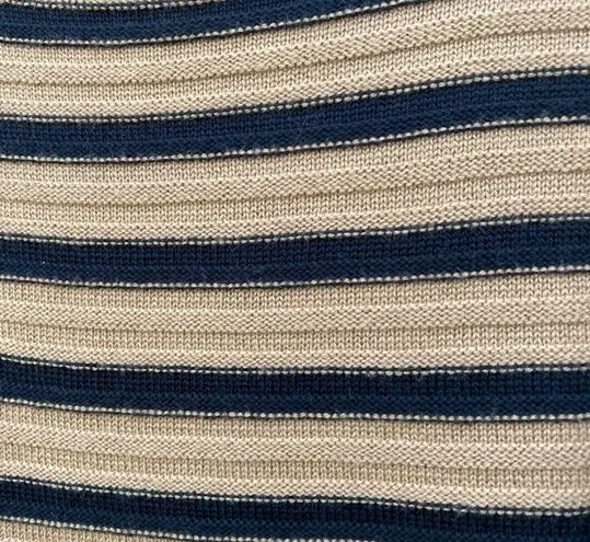 Trina Turk  100% Merino Wool Striped Boatneck Sweater Sz M