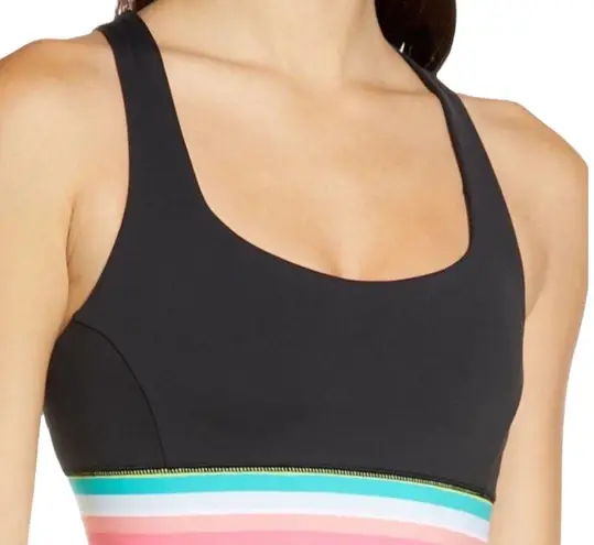 IVL Collective Black Striped Sports Bra size 6