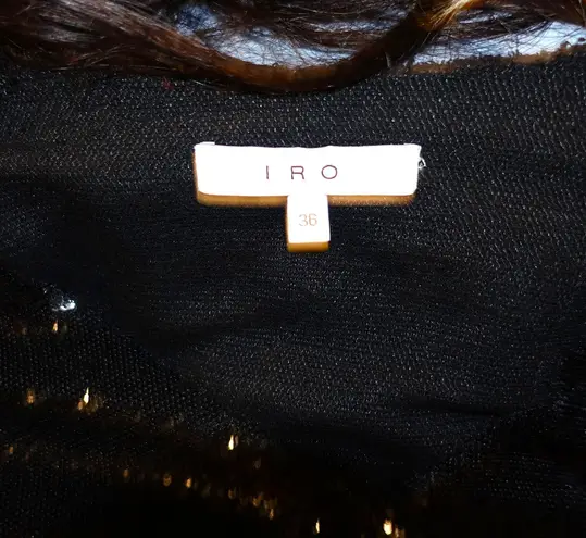 IRO Black Sequin Mini Dress 6