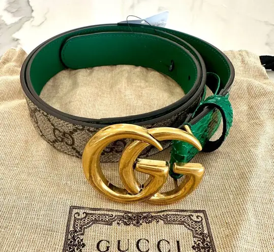 Gucci  GG Logo Python Belt