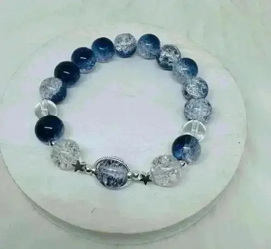 Royal Star Gradient Blue Beaded Bracelet