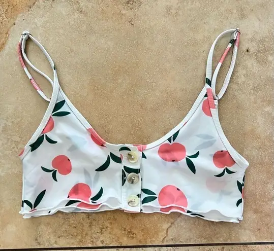 Kaohs Swim White & Peaches Bikini Top S/XS $98