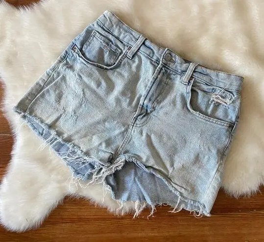 Wild Fable Light Blue Distressed High Waisted Jean Shorts