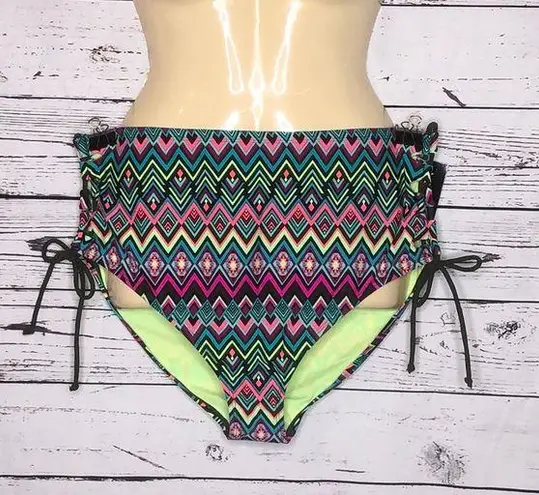 Allure by IMG NWT Size 3 (22/24) Geometric Print Bathing Suit Swim Brief Bottom