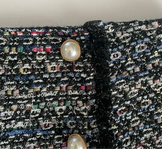 Cupcakes and Cashmere Preppy Academia Tweed Mini Skirt Size 6