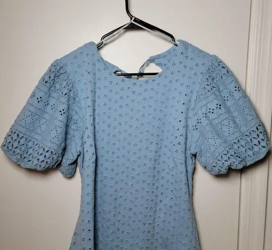 Free People Tie-Back Mini Dress | Eyelet Dress | Spring Dress | Size Large