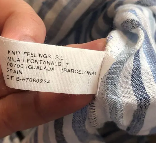 Sita Murt Knit Feelings Blue Stripe Knee Length Skirt Size 36 (2) (XS)