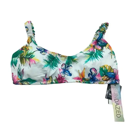 Sundazed Floral Bikini Swim Top Shirred
