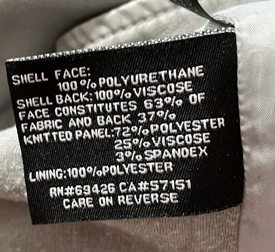 Black Rivet Faux Leather Moto Gray Jacket