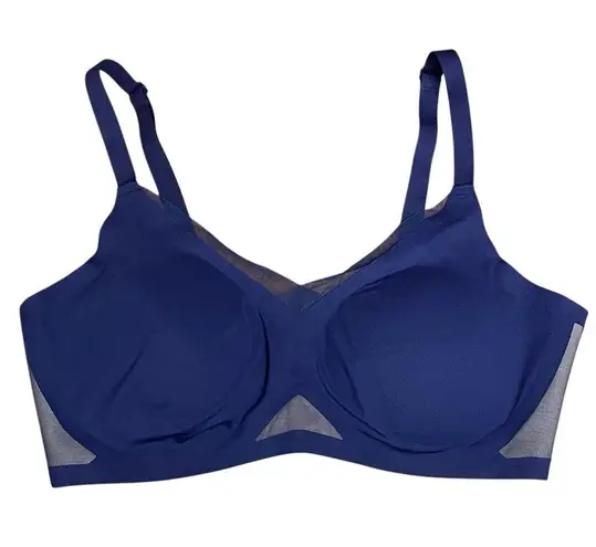 Honeylove Crossover Bra Size L Navy Blue Mesh Wireless Adjustable Convertible Size L