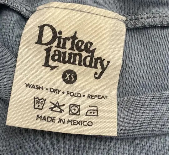 NWT Dirtee Laundry soft blue alien graphic t