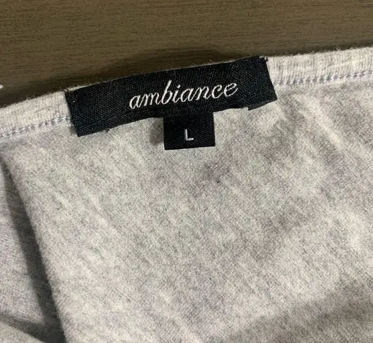 Ambiance Womens Grey Bodysuit