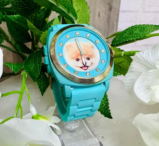 Buddy Boo Inc Tiffany Blue “Boo World’s Cutest Dog” Silicone Watch