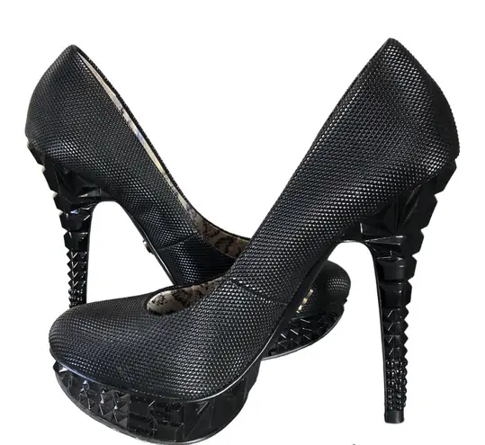 Rachel Roy Black Textured High Heel