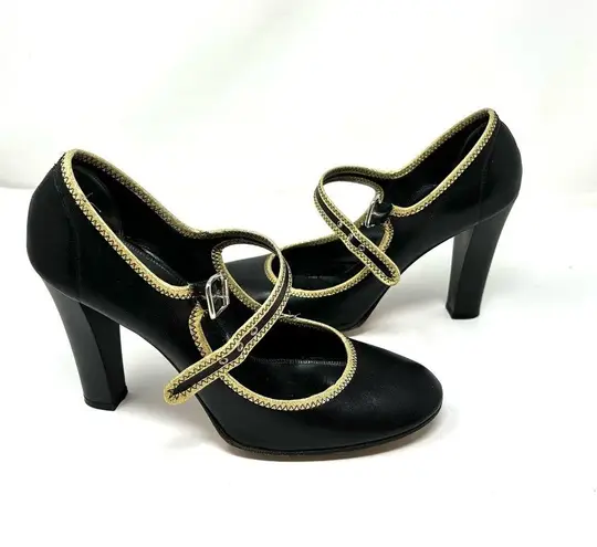 Marc by Marc Jacobs MARC JACOBS black leather Mary Jane heels, made in Italy, size 9.5