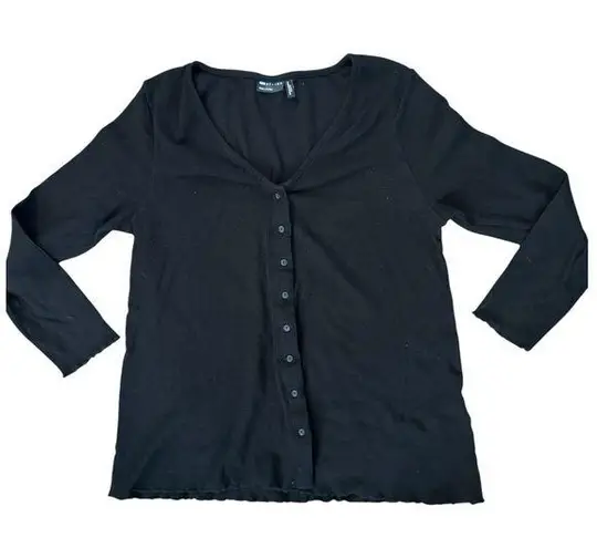 ASOS DESIGN MATERNITY black button down maternity top, US size 12