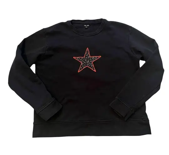 Saint and Sofia Star Sweatshirt, Sz 10 Black