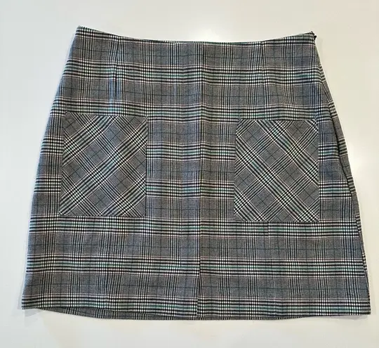 Mango Plaid Mini Skirt Size Medium