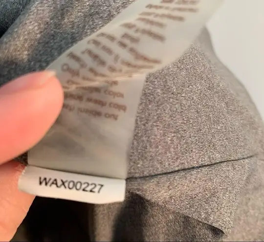 CALIA Asymmetric High Collar Quilted Vest Gray