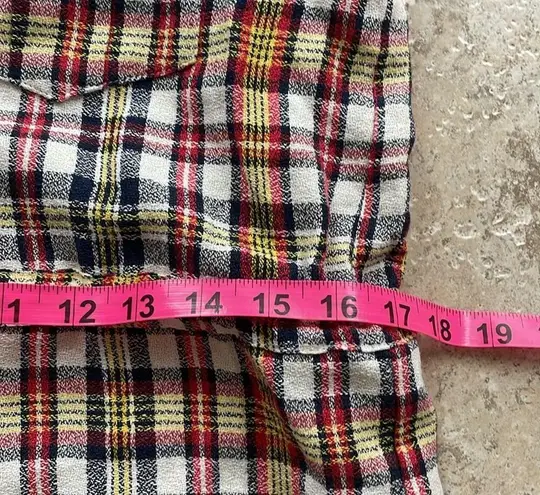 Veronica Beard Corrine Dress Plaid Shirt Dress Red Multi