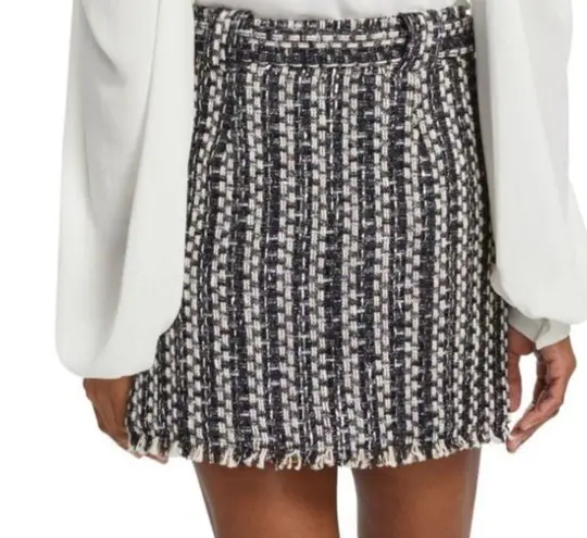 RAMY BROOK
Ashley Belted Tweed Mini Skirt Sz 10 Blue