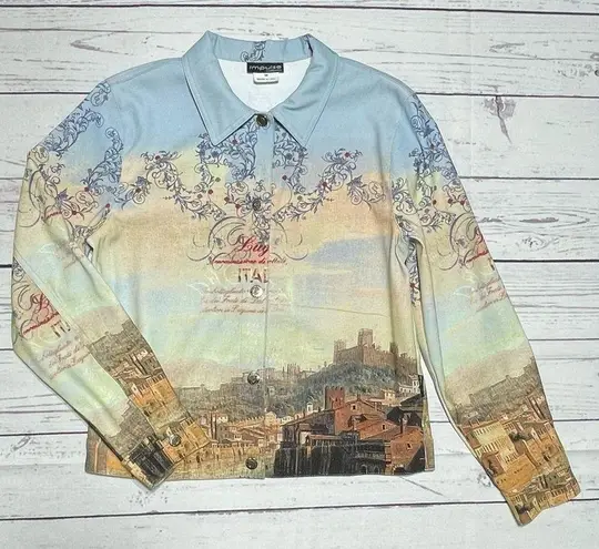 Impulse California Italia Vintage Jacket Size Medium Blue