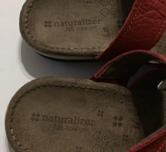 Naturalizer Vonnie Red Pepper Leather Sandals