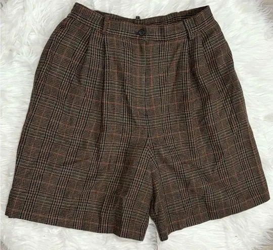 Sag Harbor Women’s Wool Blend Plaid Short Size 14