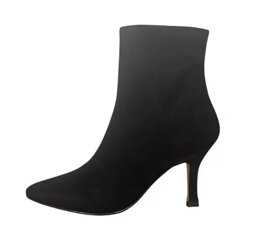 NIB! Lisa Vicky Art Pointed Toe Black Stiletto Heel Suede Bootie