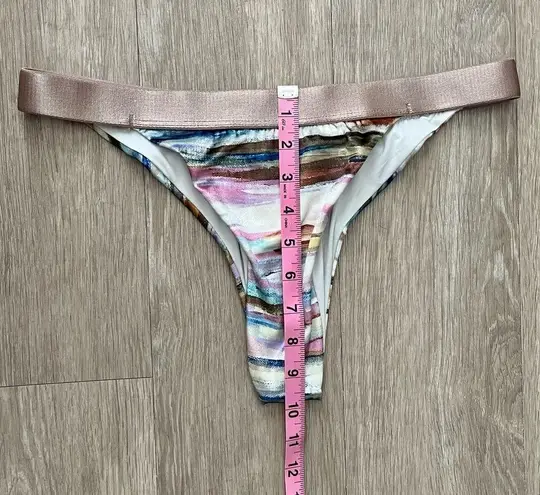 JYORK The Label Jonny Velvet Solana Multicolor Print Bikini Swim Bottom Large