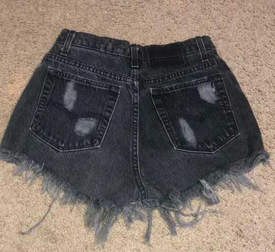 Levi's LF Furst of a Kind Vintage Levi’s Denim Cutoff Distressed Shorts Faded Black 9