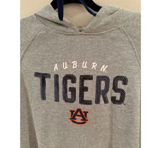 Auburn Tigers Womens Sequin Hoodie Gray Medium SEC Team Go Tigers!