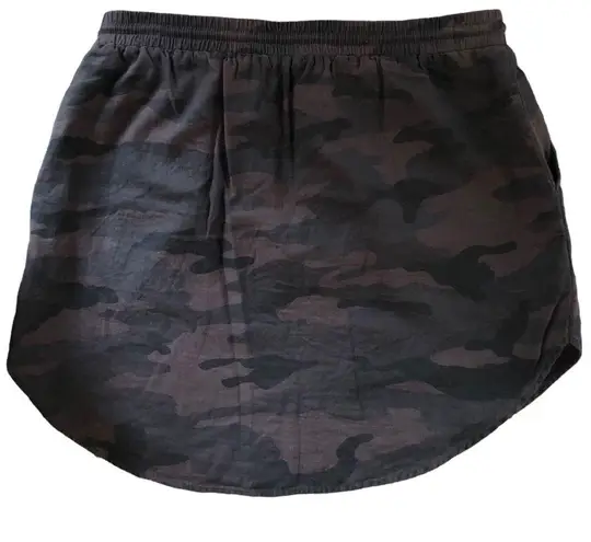 Dylan CAMO Weekend Drawstring Skirt In Carbon Sz S Curved Hem Casual Back2Skool