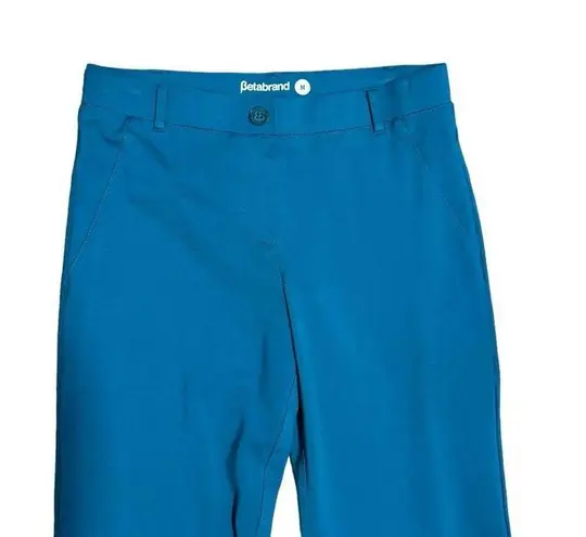 Betabrand Women's Pull On Yoga Dress Pants Blue Straight Leg Size Medium