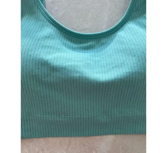 Auden Bra Womnes Size 2XL Green Adjustable Ribbed Lightly Lined Bralette Comfort