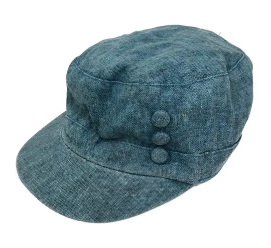 Toucan Collection Vintage Y2k Blue Chambray Denim Newsboy Cap Hat