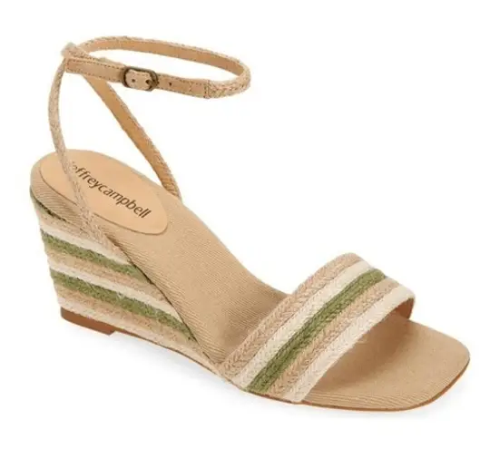 Jeffrey Campbell Jeffery Campbell Women's‎ Sailboat Wedge Jute Sandals, Tan/Green, Size 9, NWT thumbnail 1
