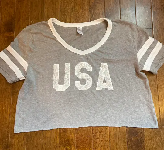 Nordstrom Alternative Apparel USA Cropped Tee 