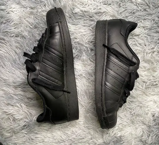 Adidas Black Superstar Sneakers