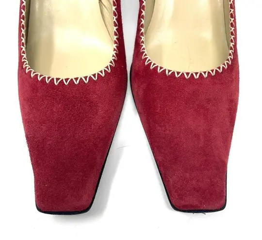 Joan & David brick red suede heels, NWOT, made in Italy, size 8